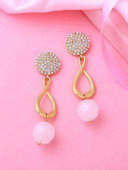 Estele - Gold Plated Twisted Drop Earrings for Women